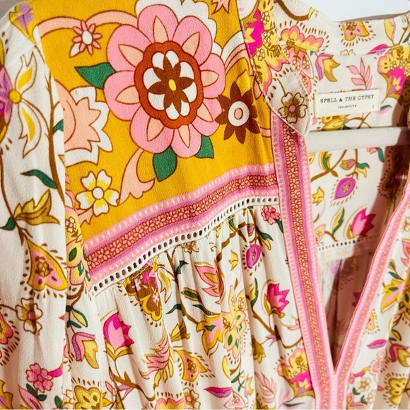 Spell & the Gypsy Collective Portobello Road Long Sleeve Play Dress Bohemian - Picture 6 of 9